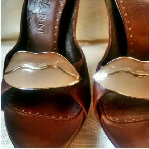 RARE Designer Tom Ford for Saint Laurent Lucite Lips Heels- Size 8.5 - Picture 5 of 11